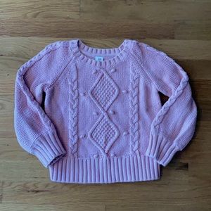 Pink Cable Knit Sweater